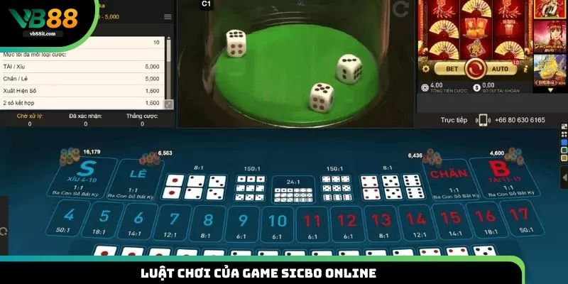 Luật chơi của game Sicbo online với đa dạng cửa cược