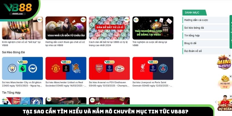 Tại sao người chơi cần tìm hiểu và nắm rõ chuyên mục tin tức VB88?