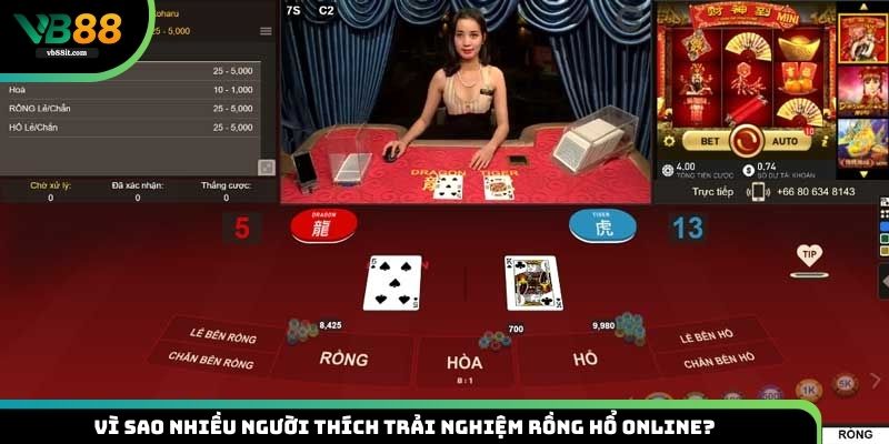 Vì sao nhiều người thích trải nghiệm Rồng Hổ trực tuyến tại VB88?